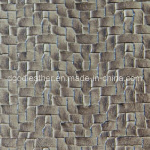 Woven Design Furniture Synthetic Leather (QDL-7008)