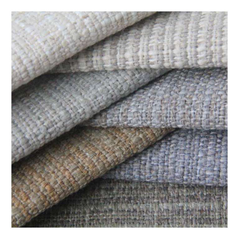 Color fastness polyester linen cotton fabric decorative and sofa textile fabric